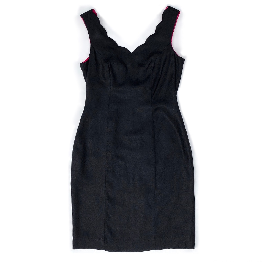 Vintage 90s satin black party dress